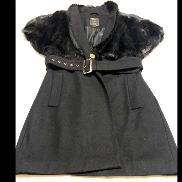 Guess faux Fur Coat/vest Sleeveless Black. Size 4. - Picture 4 of 13